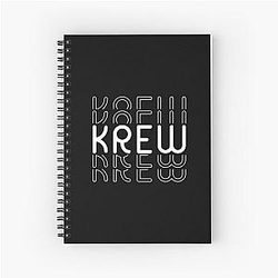 Krew Name in Black and White Notebook