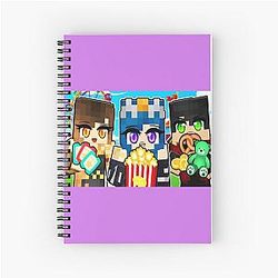 MineCraft Game - The Krew Team Spiral Notebook