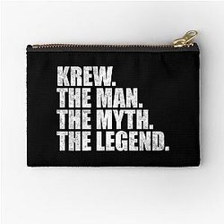Krew Name Krew The Man The legend Zipper Pouch