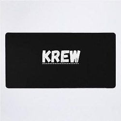 Krew Name in Black White Classic T-Shirt Desk Mat