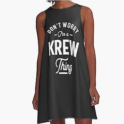Krew Personalized Name Birthday Gift A Line Dress
