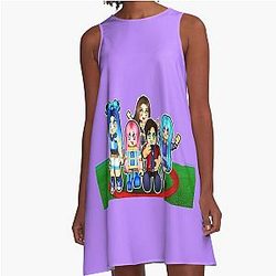 MineCraft Game - The Team - Funnneh A-Line Dress