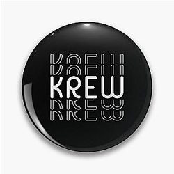 Krew Name in Black Style Pin