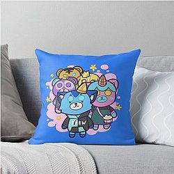 Krew Plushies Group Throw Pillow