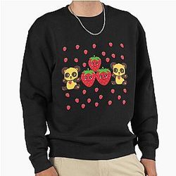 Kuromi Strawberry Double Pandas Classic Art by LD Pullover Sweatshirt