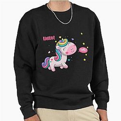 Kuromi Strawberry Hello Unicorn Classic Art Pullover Sweatshirt