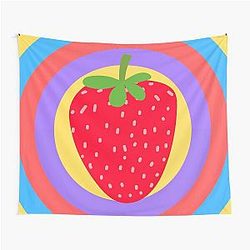 Kuromi Strawberry Color Circle Classic Art by LD Tapestry