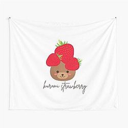 Kuromi Strawberry Bear Tapestry