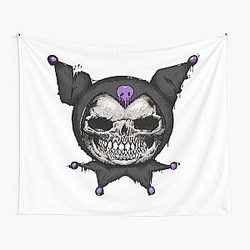 Hello Kuromi Dark Skull Tapestry