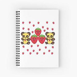 Kuromi Strawberry Pandas Classic Art by LD Notebook