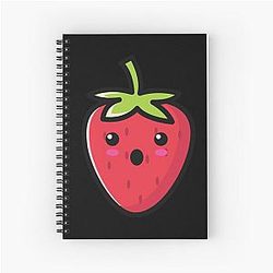 Kuroi Strawberry Spiral Notebook