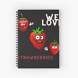 Kuromi Strawberry Spiral Notebook