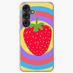 Kuromi Strawberry Color Circle Classic Art by Samsung Galaxy Soft Case
