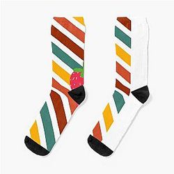 Kuromi Strawberry Color Lines Classic Art by LD Socks