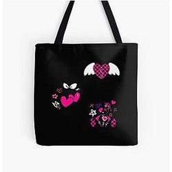 Kuromi Emo Core All Over Print Tote Bag