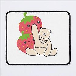 kuromi Strawberry Design Art with Bear Mousepad
