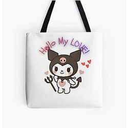 Cute Kuromi Love Tote Bag