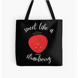Kuromi Strawberry All Over Print Tote Bag