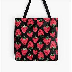 Kuromi strawberry Halloween All Over Print Tote Bag