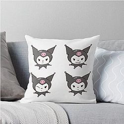Kuromi Stickers Throw Pillow