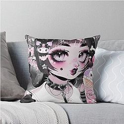 Kuromi Angel Throw Pillow
