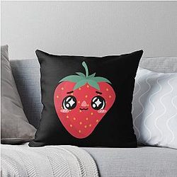 Kuromi Strawberry Throw Pillow