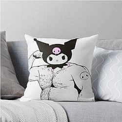Kuromi Dad Bod Throw Pillow