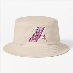 Pink Y2k flip phone Kuromi Sanrio Bucket Hat
