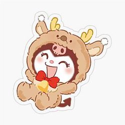 Kuromi xmas transparent sticker