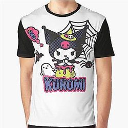 Kuromi Halloween Spooky Graphic T-Shirt