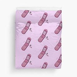 Pink Y2k flip phone Kuromi Sanrio Duvet Cover