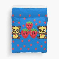 Kuromi Strawberry Pandas Classic Art by LD Duvet Cover