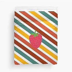 Kuromi Strawberry Color Lines Classic Art LD Duvet Cover