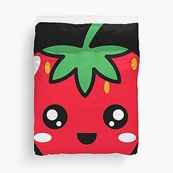 Kuromi Strawberry Duvet Cover