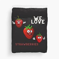 Kuromi Strawberry Duvet Cover