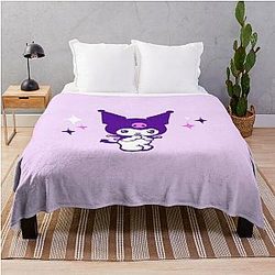 Kuromi Purple Sparkles Throw Blanket