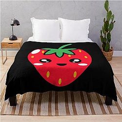 Kuromi Strawberry Throw Blanket