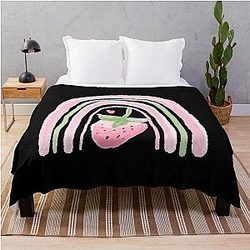 Kuromi Strawberry Throw Blanket
