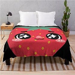 Kuromi Strawberry Throw Blanket