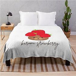 Kuromi Strawberry Bear Throw Blanket