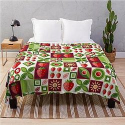 Strawberry Kuromi Throw Blanket