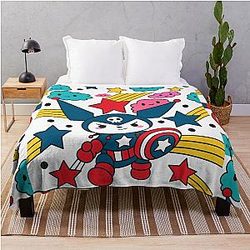 Captain Kuromi Throw Blanket