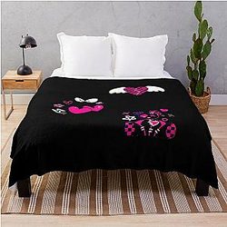 Kuromi Emo Core Throw Blanket