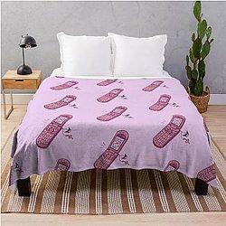 Pink Y2k flip phone Sanrio kuromi Throw Blanket