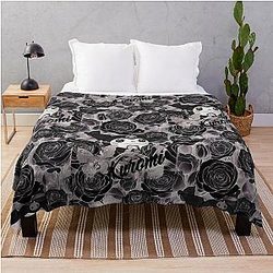 Kuromi Rose Throw Blanket