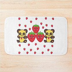 Kuromi Strawberry Panda Classic Art by LD Bath Mat