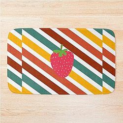 Kuromi Strawberry Classic Art by LD Bath Mat