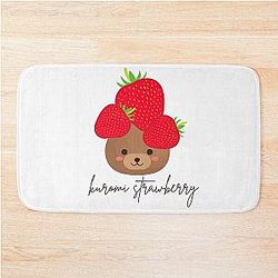 Kuromi Strawbery bear Bath Mat