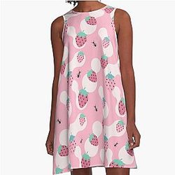 Kuromi Strawberry Classic Art Sleeveless A-Line Dress