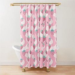 Kuromi Strawberry Classic Sleeveless Shower Curtain